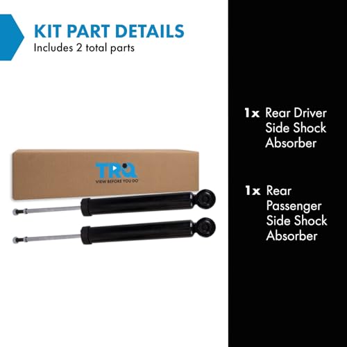 TRQ Rear Shock Absorber Set Compatible with 2020-2022 Toyota Corolla 2016-2022 Prius 2019-2022 Prius AWD-e 2017-2022 Prius Prime - Image 2