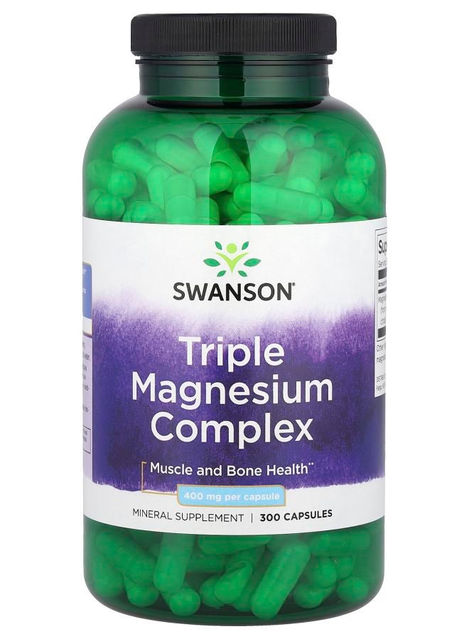 SWANSON Triple Magnesium Complex 400 mg 300 Capsules