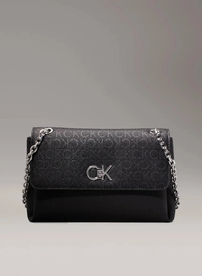 CALVIN KLEIN Convertible Logo Shoulder Bag