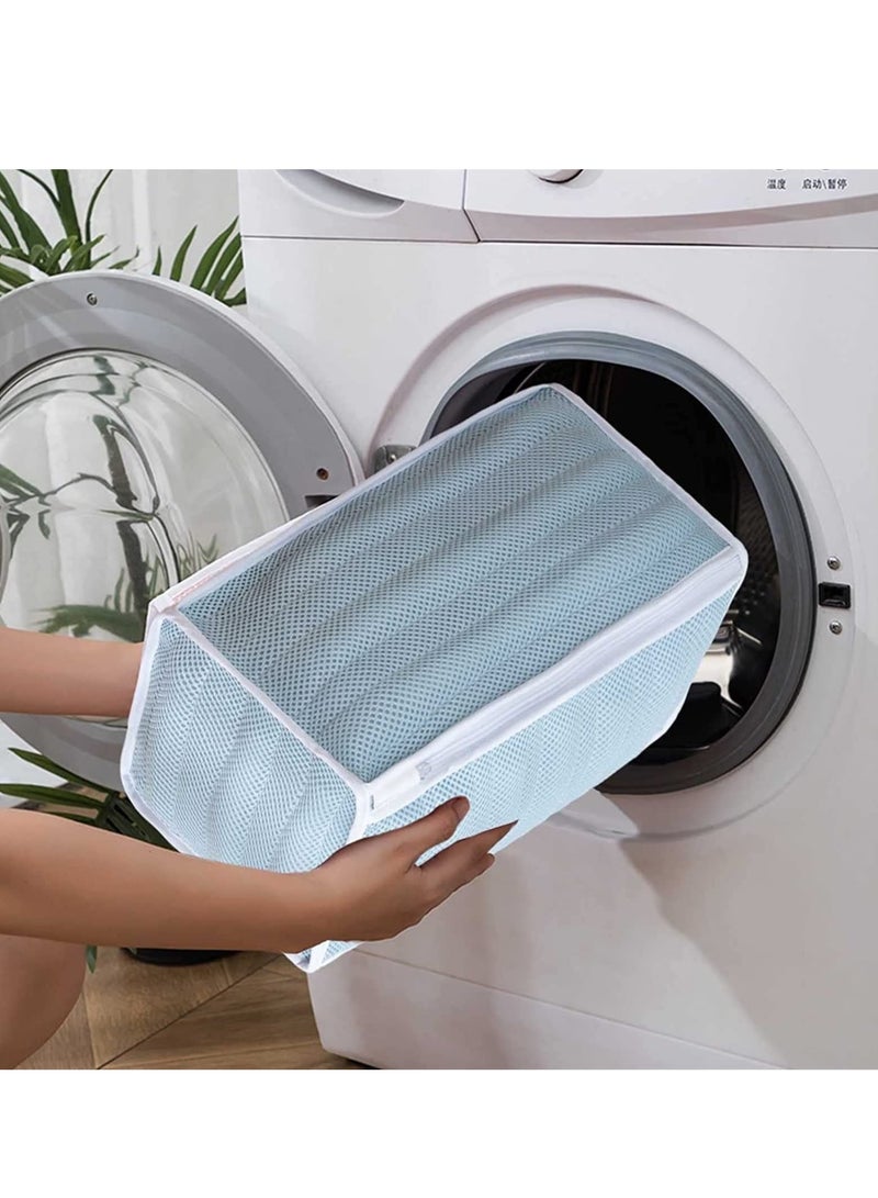 SOLARAE Shoe Washing Bag, Anti-Deformation Care Creative Home with Zipper and Protector Washing Shoe Bag, Guard Shoe net Cover for Clean Sneakers, Slippers, Bra, Travel - Image 5