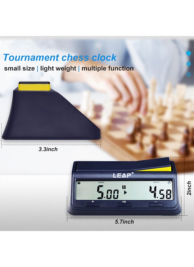 LEAP Chess Clock Digital Chess Timer Count Up Down with Bonus Delay and Alarm Function for Professional Chess Board Game  - Image 3