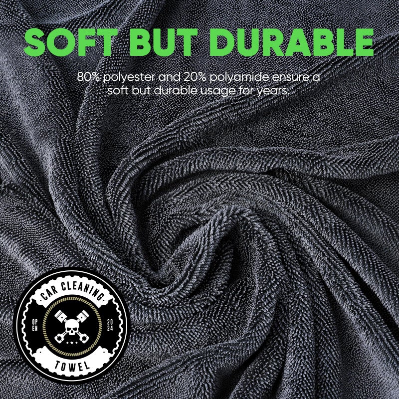 KKV 2-Pack Microfiber Towels (35"x 24") Extra Large Ultra Absorbent Drying Towel for Cars and Trucks, Without Streaks, Scratches, or Water Spots - Image 5