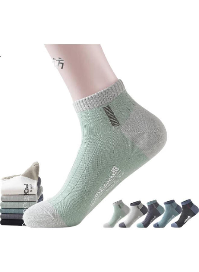 Men'S Summer Cotton Socks 100% Pure Cotton Father'S Day Gift 7A Grade Antibacterial Odor-Resistant Durable Mid-Calf Socks