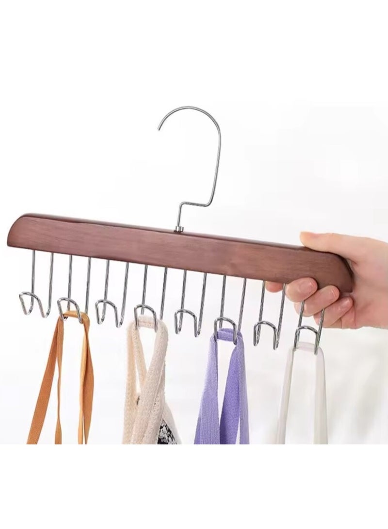 2 Pack Smart Hook Clothes Hanger and Organizer with 8 Hooks for Organizing Scarves, Women's Underwear, and Men's Tie Puller - 8 Hook Closet Hanger and Organizer - Organize clothes and save space with this unique piece; Perfect for organizing pants, scarves, and ties smoothly and easily - Multi-Hook Clothes Organizer - 8 Stainless Steel Hooks - Space Saving and Smart Design - Perfect for Pants and Scarves - Image 5