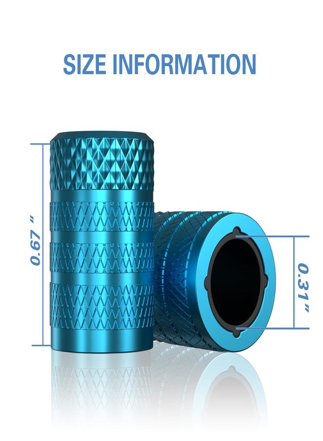 سي كيه أوتو أغطية صمامات إطارات CKAuto، لون سماوي، 4 قطع/عبوة، مجموعة أغطية صمامات إطارات من الألومنيوم المؤكسد، مقاومة للتآكل، أغطية صمامات عالمية للسيارات والشاحنات والدراجات النارية وسيارات الدفع الرباعي والدراجات الهوائية - Image 4