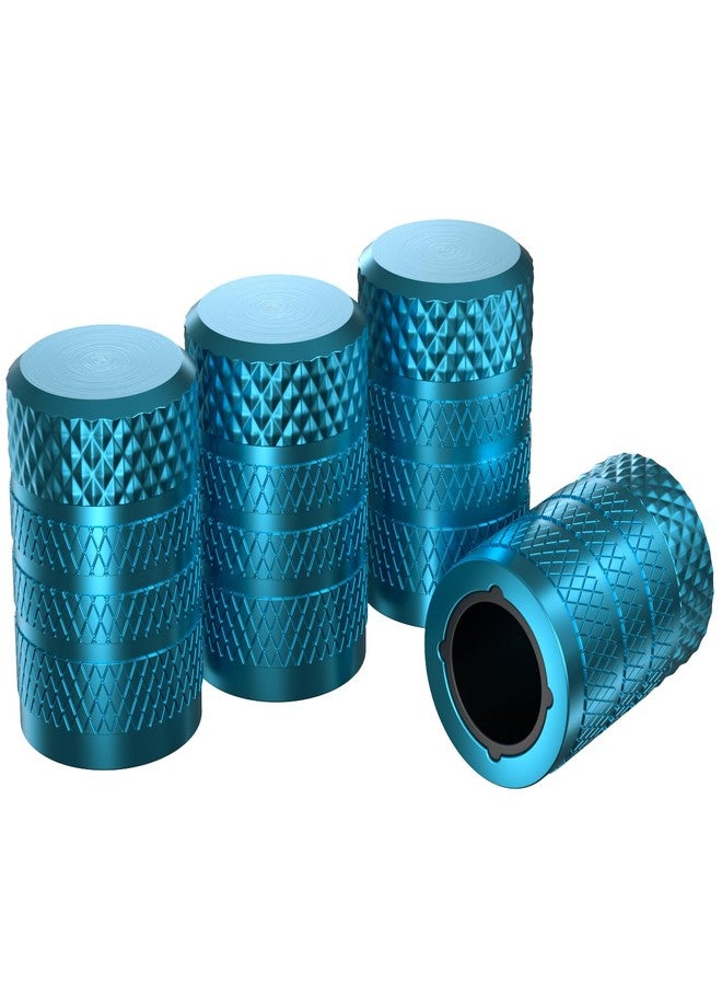 سي كيه أوتو أغطية صمامات إطارات CKAuto، لون سماوي، 4 قطع/عبوة، مجموعة أغطية صمامات إطارات من الألومنيوم المؤكسد، مقاومة للتآكل، أغطية صمامات عالمية للسيارات والشاحنات والدراجات النارية وسيارات الدفع الرباعي والدراجات الهوائية - Image 1