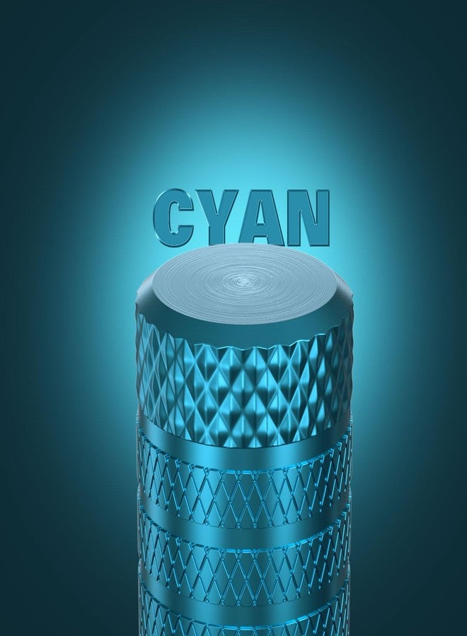 سي كيه أوتو أغطية صمامات إطارات CKAuto، لون سماوي، 4 قطع/عبوة، مجموعة أغطية صمامات إطارات من الألومنيوم المؤكسد، مقاومة للتآكل، أغطية صمامات عالمية للسيارات والشاحنات والدراجات النارية وسيارات الدفع الرباعي والدراجات الهوائية - Image 2