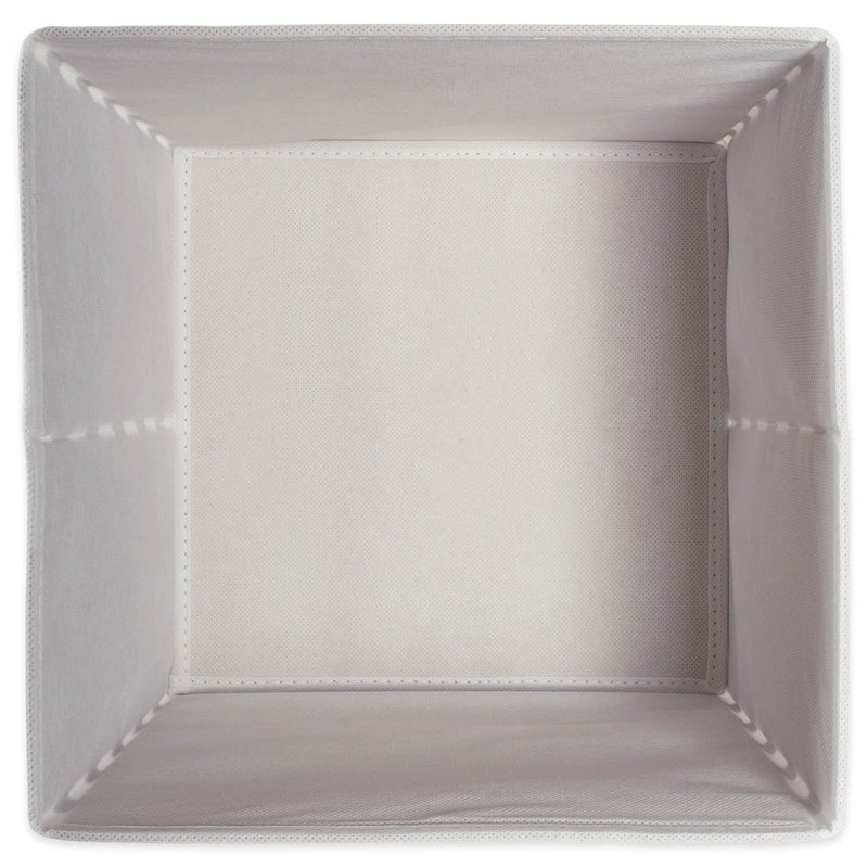 DII Non Woven Polyester Storage Bin, Polka Dot, White & Gold, Small Set of 4 - Image 2