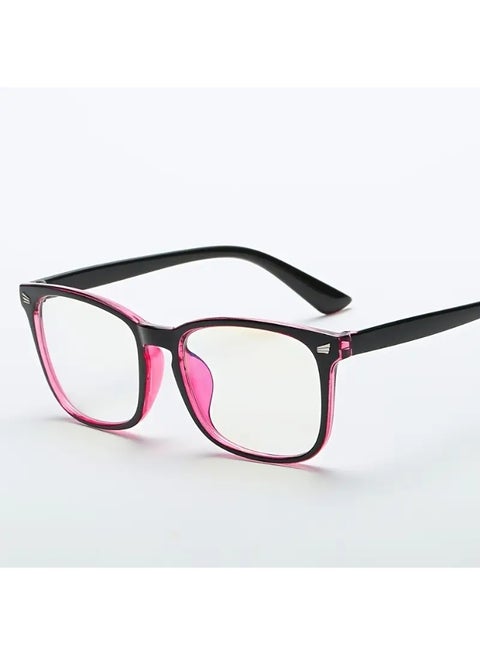 نظارات كمبيوتر مربعة كلاسيكية للرجال - إطار أسود وعدسات بنفسجية، تصميم كامل الإطار، هدية مثالية للرجال | نظارات كمبيوتر كلاسيكية كاملة الإطار | نظارات خفيفة الوزن (مع حافظة)، نظارات زرقاء مانعة للضوء، نظارات طبية