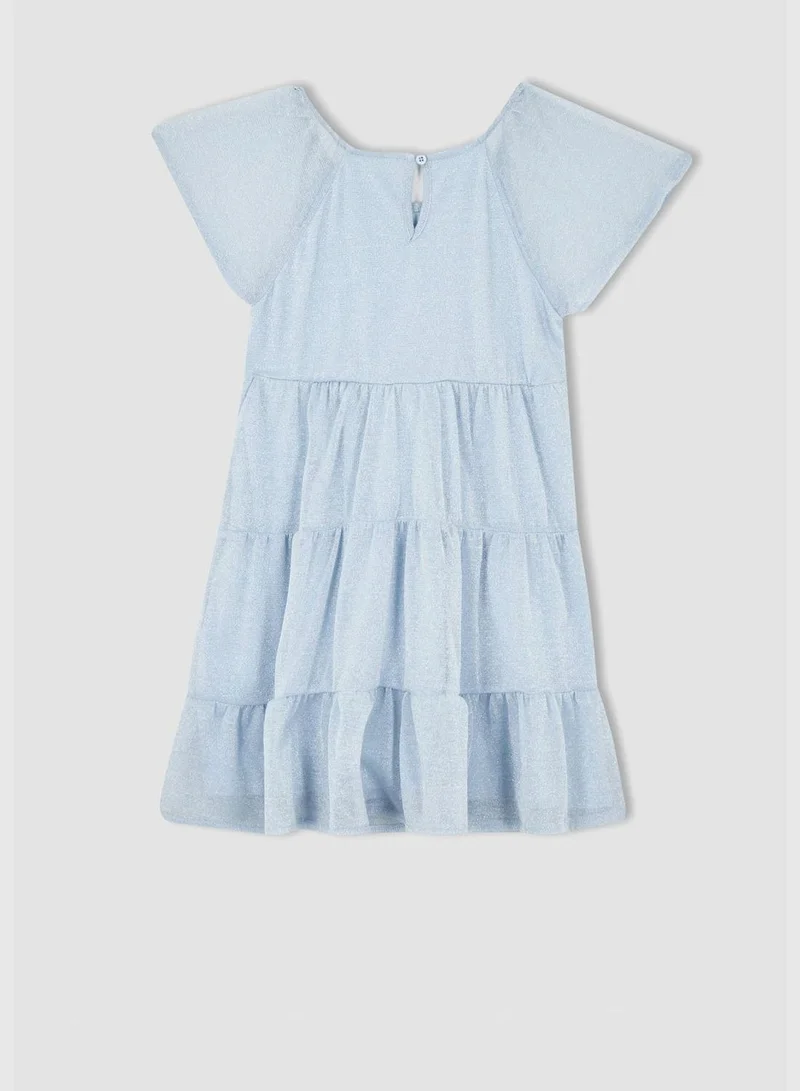 DeFacto Tiered Pale Pink Dress