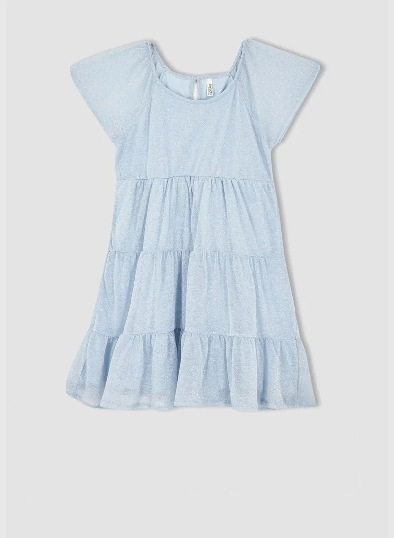 DeFacto Tiered Pale Pink Dress