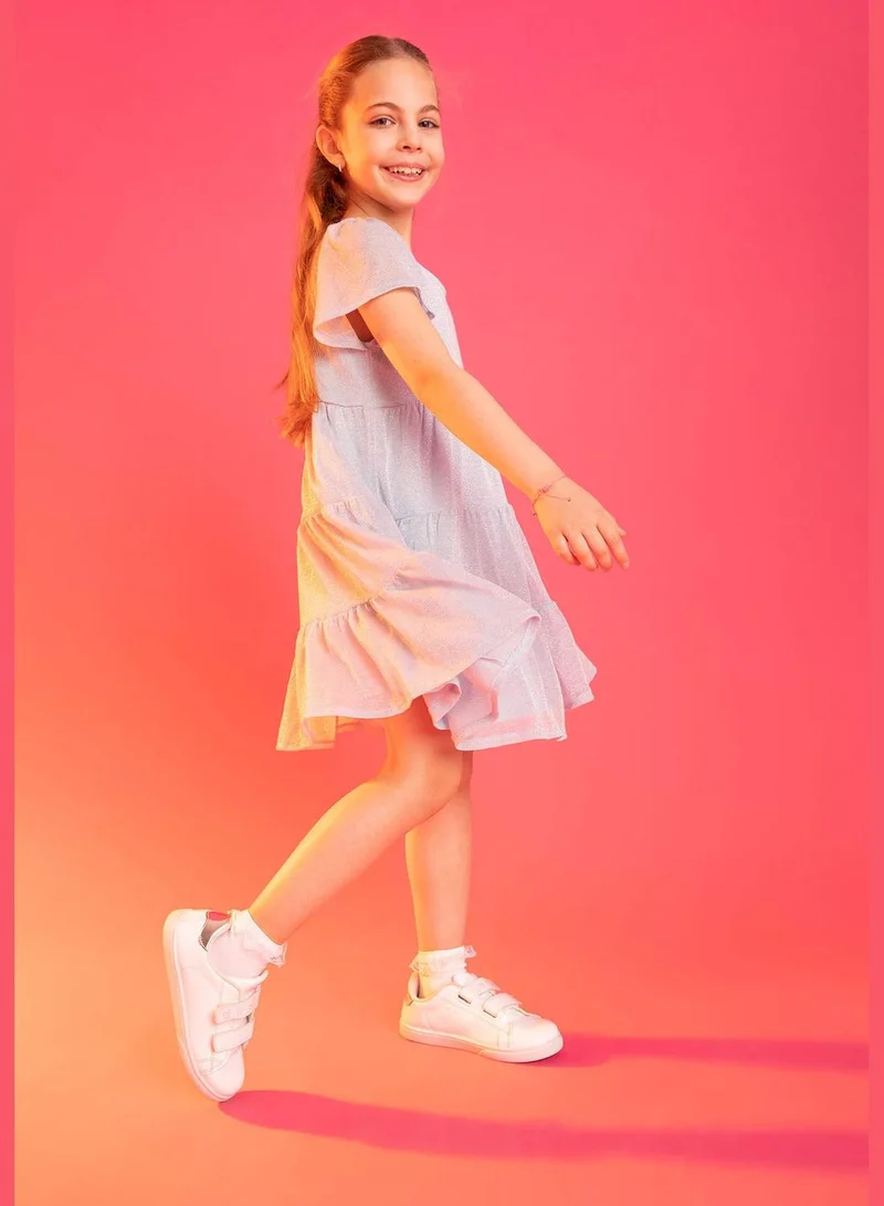 DeFacto Tiered Pale Pink Dress
