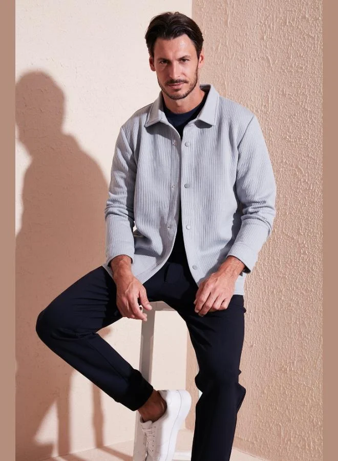 Buratti  Buratti Ribbed Snap Button Relaxed Fit Shirt Men's SHIRT 5905510 for Men | Best Price UAE