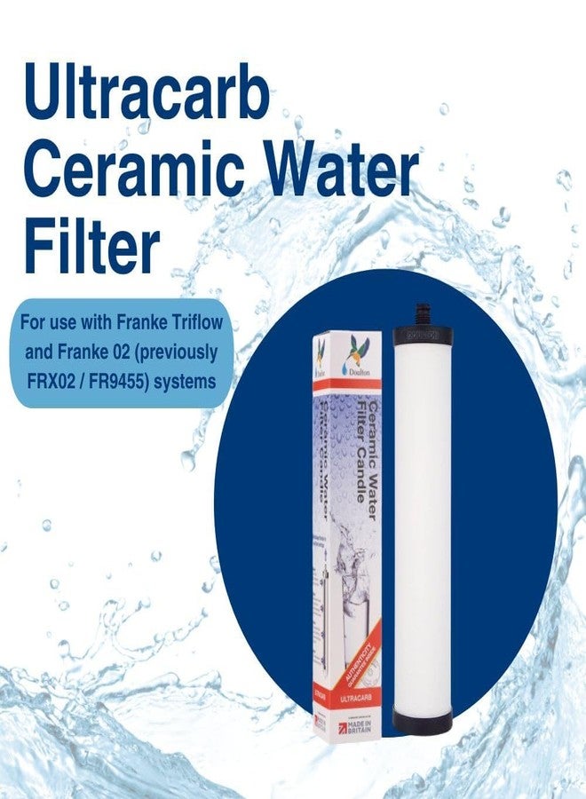 دولتون شمعة فلتر مياه الشرب Doulton M15 UltraCarb المصنوعة من السيراميك لـ Franke 02 و Franke Triflow و Filterflow وجميع الهياكل الفولاذية من الجيل الأول والبلاستيكية من الجيل الثاني ¦ FRX01 ¦ 10 بوصة ¦ خيط M15 ¦ W9223021 (عبوة واحدة) - Image 2