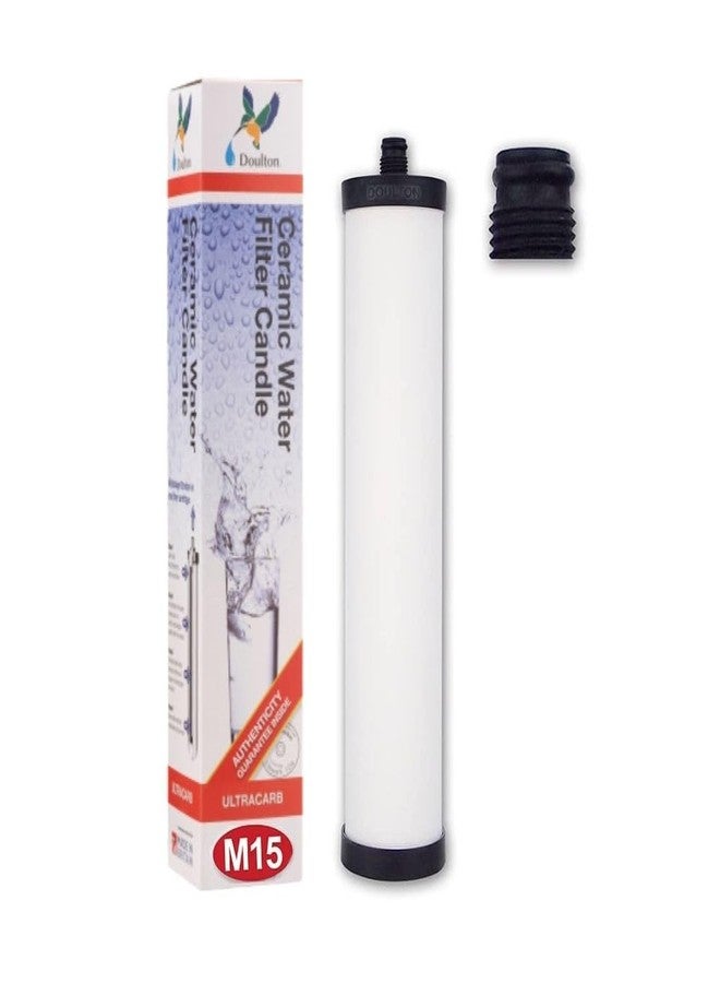 دولتون شمعة فلتر مياه الشرب Doulton M15 UltraCarb المصنوعة من السيراميك لـ Franke 02 و Franke Triflow و Filterflow وجميع الهياكل الفولاذية من الجيل الأول والبلاستيكية من الجيل الثاني ¦ FRX01 ¦ 10 بوصة ¦ خيط M15 ¦ W9223021 (عبوة واحدة) - Image 1