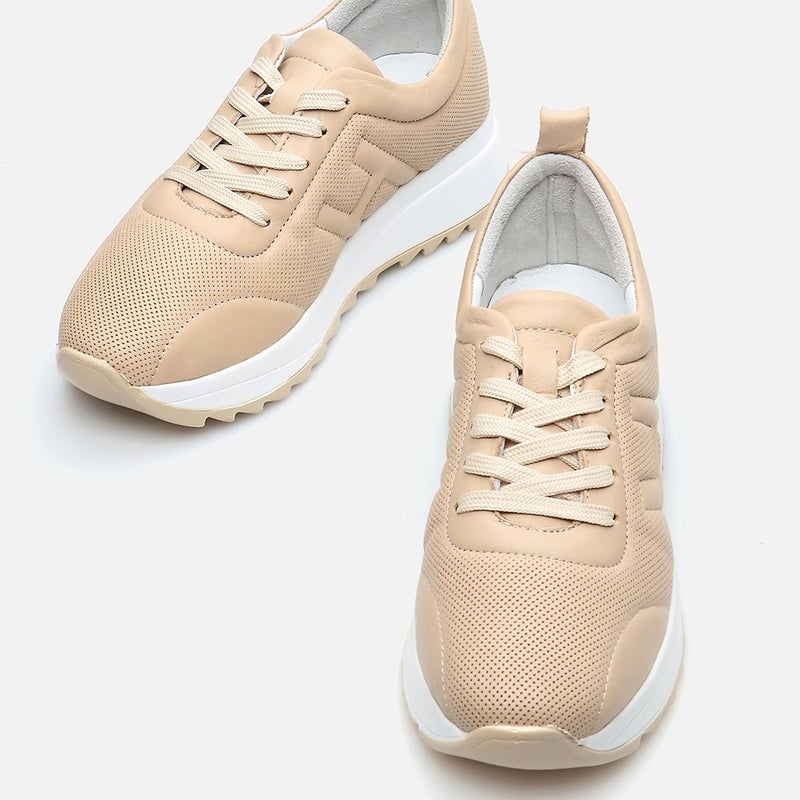 Hotiç 01AYH285960A310 GENUINE Leather Beige Women's Sports Shoes  - Image 3