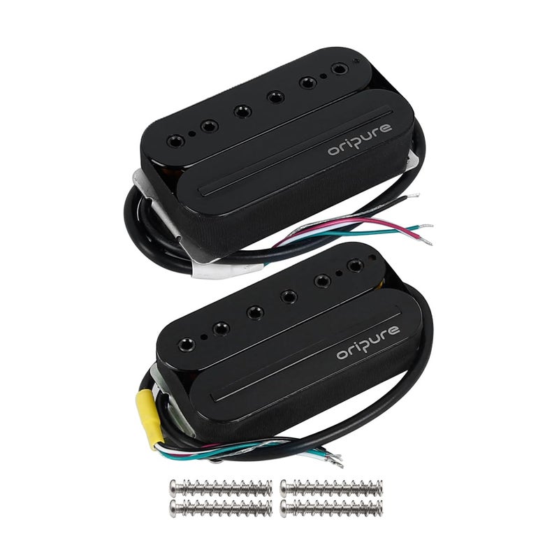 Oripure Guitar Humbucker Pickup Neck+Bridge Pickups Set Hot Rail & Screw Poles - Image 1
