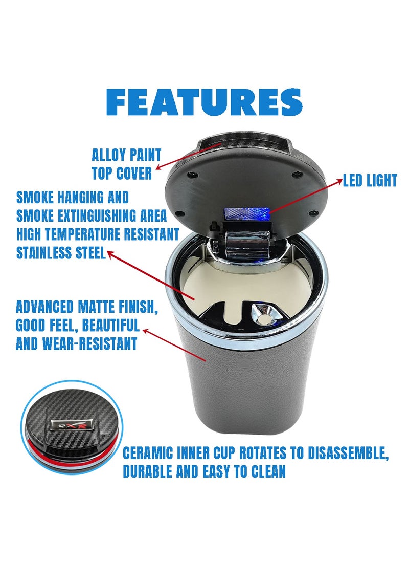 3XR - 3XR Portable Ashtray With LED Light On Top Boutique Vehicle Ashtray - Image 1