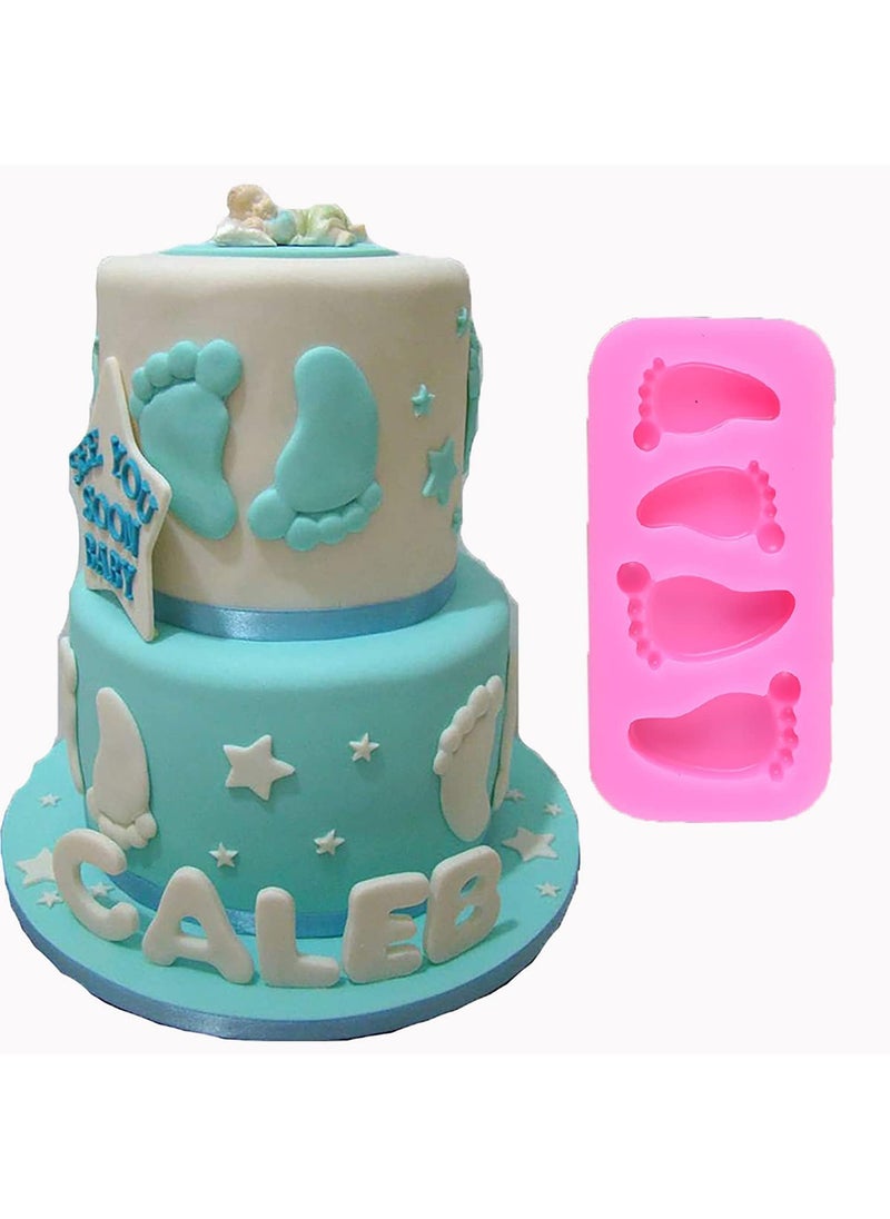 RKG ENTERPRISES 2pc Baby Foot Silicone Mold Fondant Molds Baby Shower Mold feet Mold Foot Mold feet Mould Fondant Mold Fondant Mould Candle Mould Resin Mold Craft Mold 2pc 