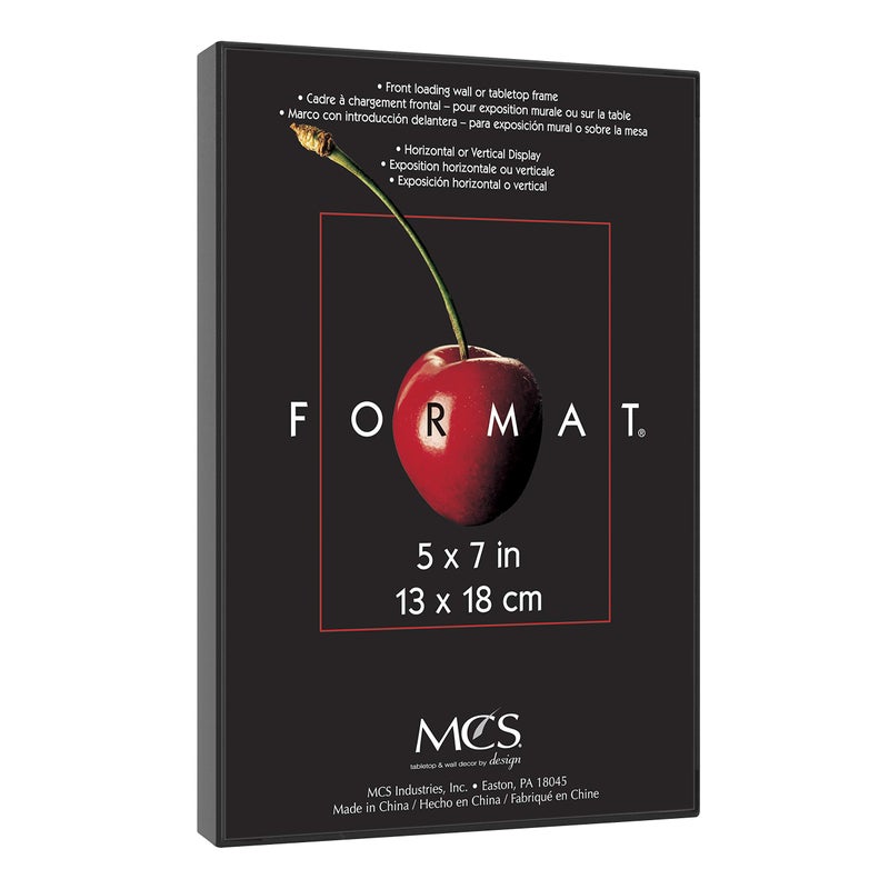 MCS Format 5x7 Picture Frame Black, Gallery Wall Vertical & Horizontal Wall Hanging Small Picture Frame or Tabletop Easel for Photos & Art Prints (12-Pack) - Image 2