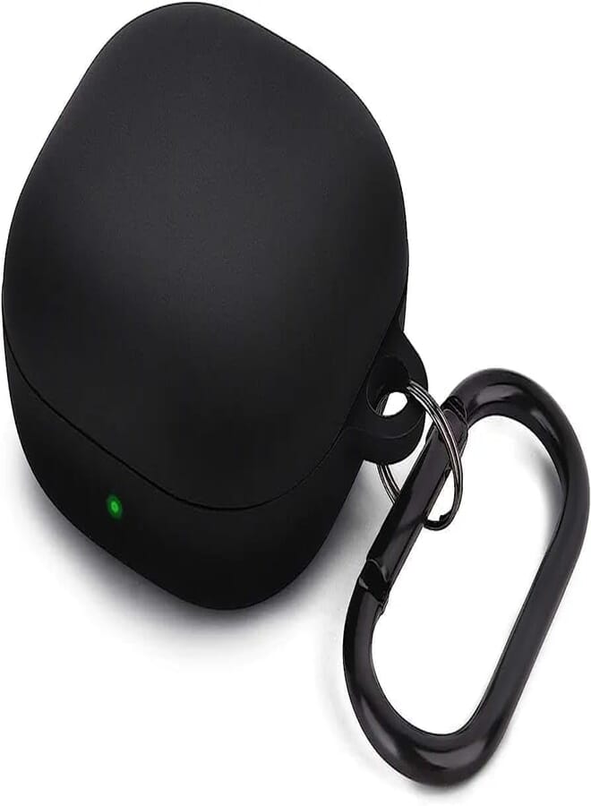 Next Next Store Silicone Case Compatible with Samsung buds 2 Pro, with Keychain Strap, Integrated Protection, Attractive Design, Perfect for Daily Use(Black)