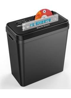 SINCHER Paper Shredder Strip Cut 12-Sheet Paper and Credit Card Shredder CD & Credit Card Shredder - Durable & Fast - Jam Proof System  - Image 1