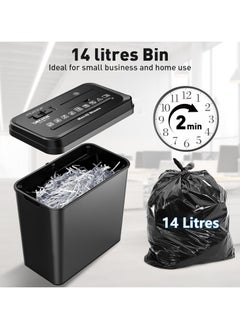 SINCHER Paper Shredder Strip Cut 12-Sheet Paper and Credit Card Shredder CD & Credit Card Shredder - Durable & Fast - Jam Proof System  - Image 3