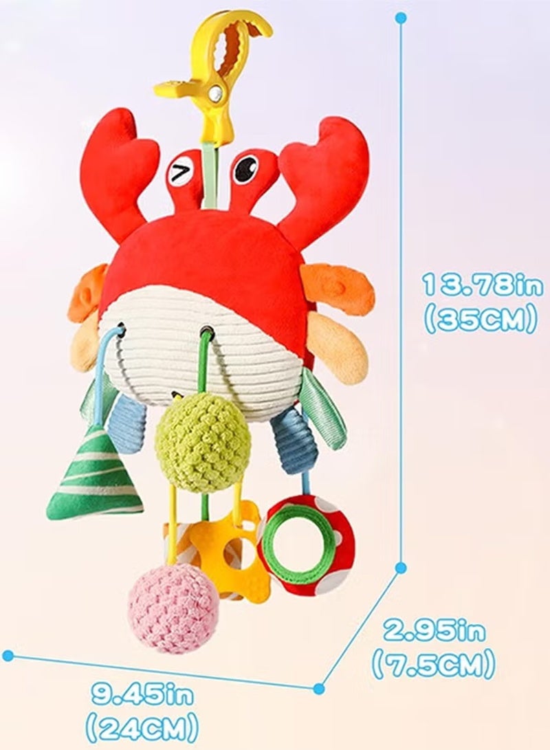 Topyich Crab Stroller Toy - Baby Stroller Rattle Pendant, Clip-On Car Seat Toys for Babies 0-6 Months, Ideal Christmas Gift for toddler - Image 2