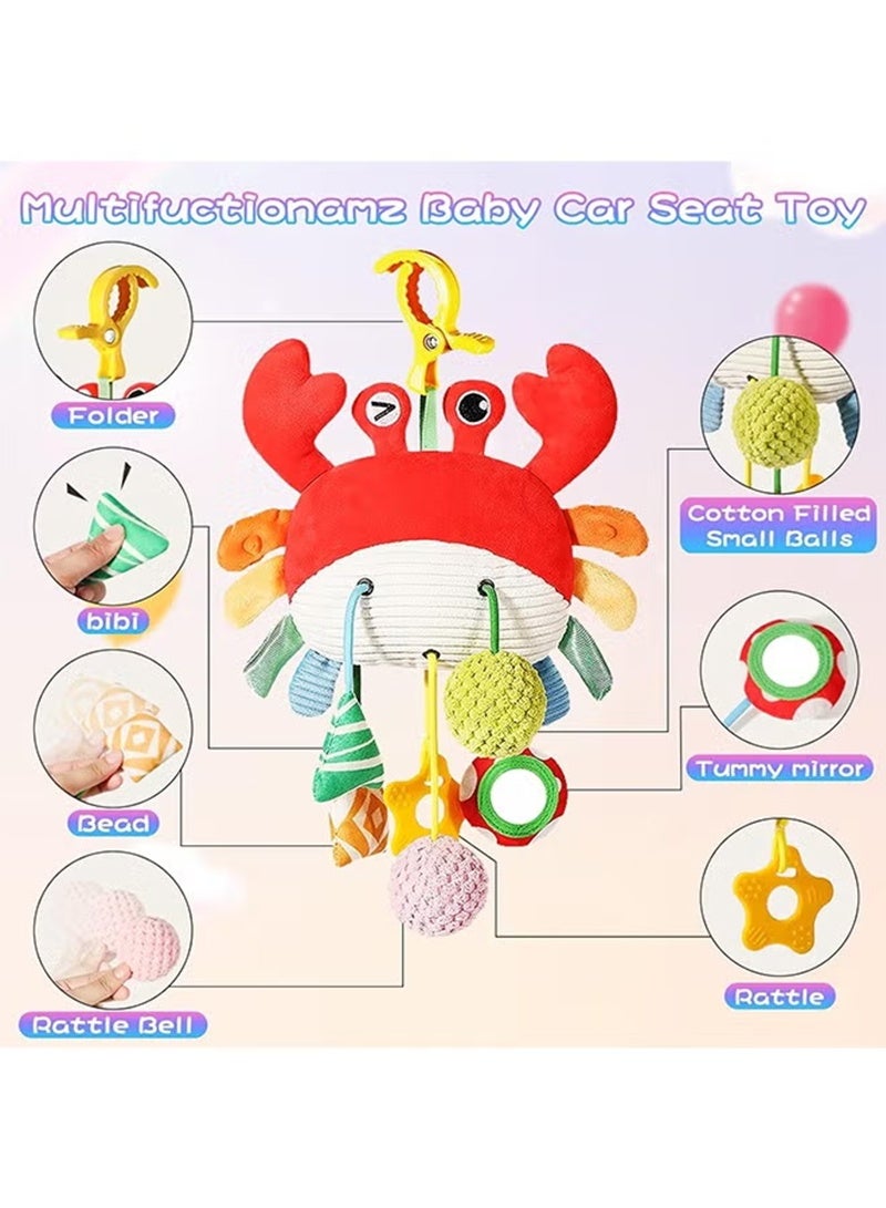 Topyich Crab Stroller Toy - Baby Stroller Rattle Pendant, Clip-On Car Seat Toys for Babies 0-6 Months, Ideal Christmas Gift for toddler - Image 3