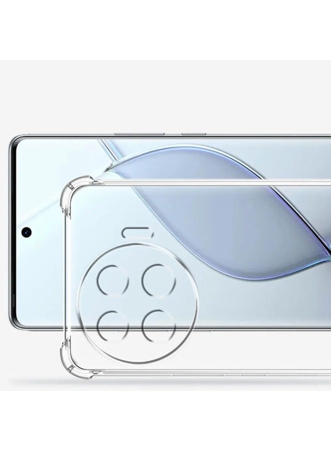جراب متوافق مع هاتف Tecno Spark 20 Pro Plus، غطاء شفاف من السيليكون (TPU) مقاوم للصدمات، مزود بحماية للكاميرا وزوايا معززة ضد الصدمات - شفاف. - Image 4