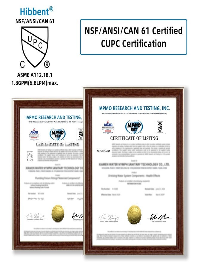 Hibbent NSF/ANSI/CAN 61 Certified 360 Degree Swivel Sink Faucet Aerator, CUPC Certification Big Angle Water Saving Dual Function Kitchen Faucet Aerator,55/64 Inch Female Thread, Brushed-Nickel - Image 5