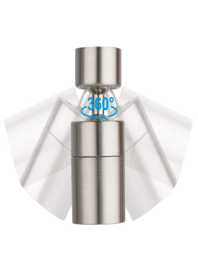 Hibbent NSF/ANSI/CAN 61 Certified 360 Degree Swivel Sink Faucet Aerator, CUPC Certification Big Angle Water Saving Dual Function Kitchen Faucet Aerator,55/64 Inch Female Thread, Brushed-Nickel - Image 3