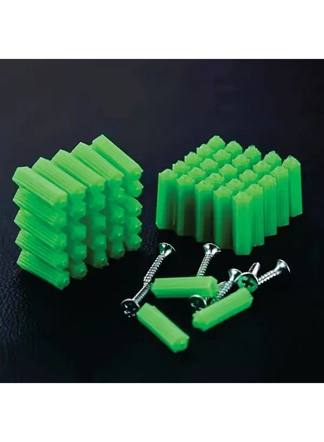 50 قطعة أنبوب تمديد بلاستيكي أخضر مقاس M8، مرابط حائط متينة مقاومة للاهتراء للاستخدام الداخلي والخارجي - Image 4