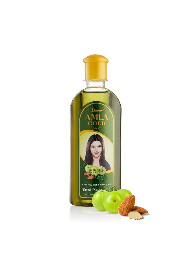 Dabur زيت شعر فاتيكا ناتشورالز أملا – زيت شعر عشبي مغذي لشعر أقوى وأكثف وأكثر لمعانًا – غني بمستخلصات الأملا لتقليل تساقط الشعر، وتقوية الجذور وتعزيز النمو الصحي – 300 مل - Image 1