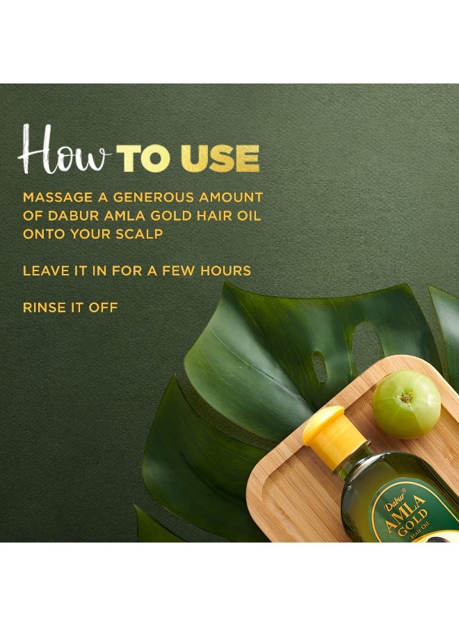Dabur زيت شعر فاتيكا ناتشورالز أملا – زيت شعر عشبي مغذي لشعر أقوى وأكثف وأكثر لمعانًا – غني بمستخلصات الأملا لتقليل تساقط الشعر، وتقوية الجذور وتعزيز النمو الصحي – 300 مل - Image 5