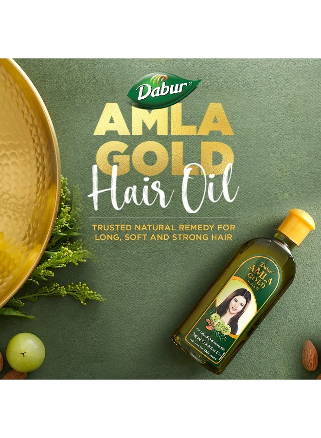 Dabur زيت شعر فاتيكا ناتشورالز أملا – زيت شعر عشبي مغذي لشعر أقوى وأكثف وأكثر لمعانًا – غني بمستخلصات الأملا لتقليل تساقط الشعر، وتقوية الجذور وتعزيز النمو الصحي – 300 مل - Image 2