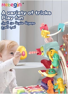 MEBEGIN 7 in 1 Early Education Toys with Keyboard,Animal Adventure Plastic Toy,Educational Piano and Bead Maze Pounding for Baby Birthday Gift  - Image 2