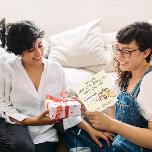 Cheerin Happy Birthday Card for Him or Her - Funny Goat Birthday Card - Hilarious Gag Gift for Men Women Girlfriend Boyfriend Husband Wife - Image 5