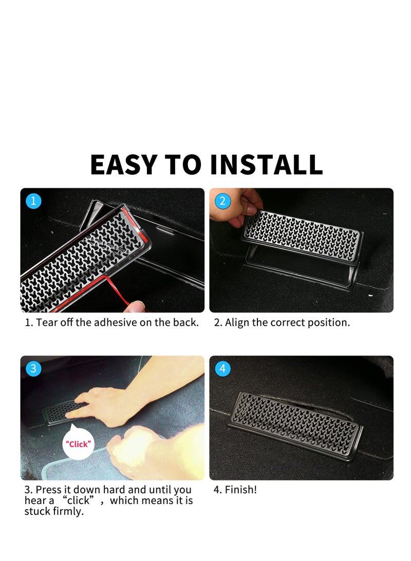 Backseat Air Vent Cover for Tesla Model Y, 2 Pack Rear Seat Air Flow Vent Grille Protection Air Condition Outlet Interior Accessories - Image 4