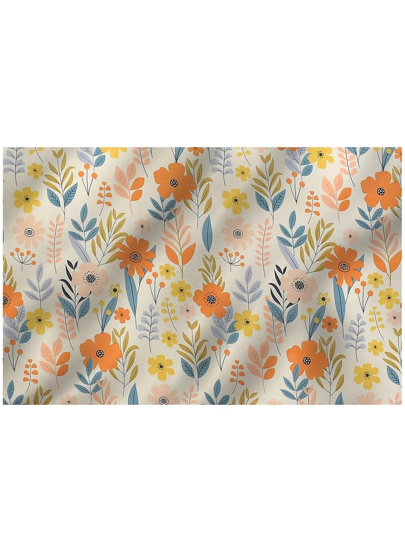 BSB HOME مجموعة كينغستون من شراشف السرير الفاخرة من قطن جلاسي 180 TC بحجم كينغ مع 2 غطاء وسادة بحجم كينغ | شراشف ناعمة، قابلة للتنفس، مقاومة للانكماش (مجموعة مكونة من 3 قطع، شريحة مسطحة 275 X 275 سم، أغطية وسادة 50 X 75 سم، برتقالي وبيج قطن) - Image 2