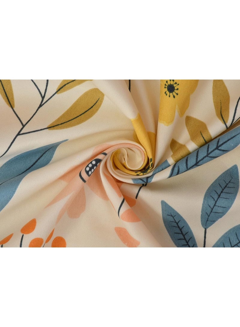 BSB HOME مجموعة كينغستون من شراشف السرير الفاخرة من قطن جلاسي 180 TC بحجم كينغ مع 2 غطاء وسادة بحجم كينغ | شراشف ناعمة، قابلة للتنفس، مقاومة للانكماش (مجموعة مكونة من 3 قطع، شريحة مسطحة 275 X 275 سم، أغطية وسادة 50 X 75 سم، برتقالي وبيج قطن) - Image 4