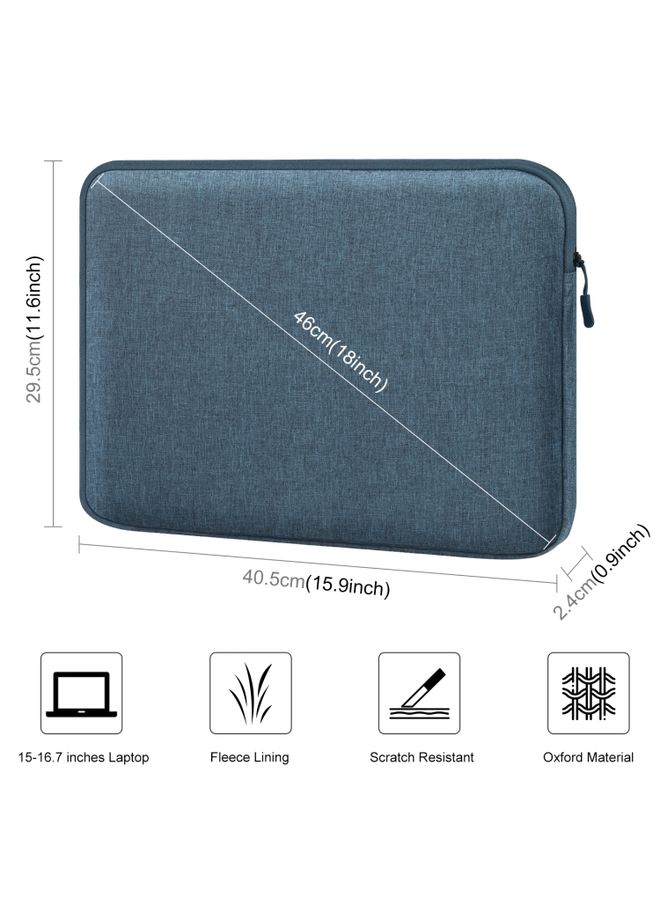 BURAQ HAWEEL 16 inch Laptop Sleeve Case Zipper Briefcase Bag for 15-16.7 inch Laptop(Dark Blue)  - Image 2