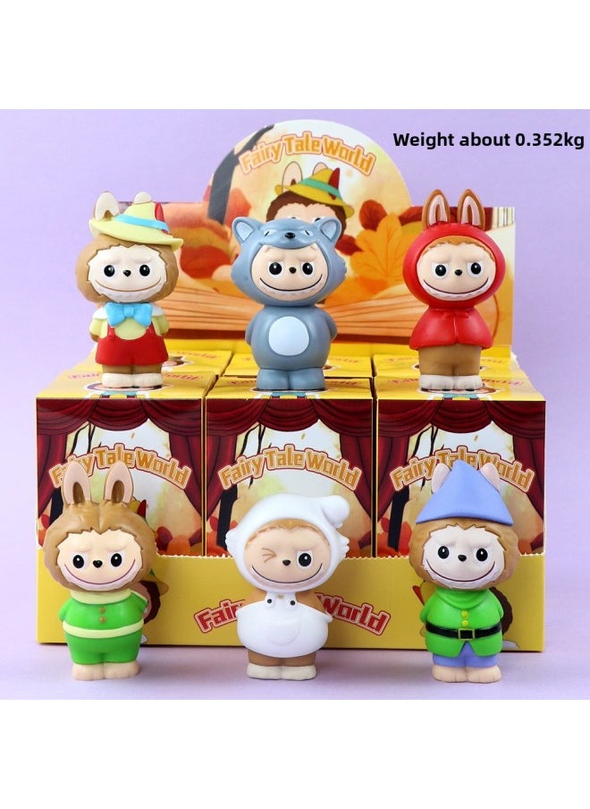 Labubu Labubu Blind Box Trendy Play Hand-made Super Cute Series Doll Desktop Ornaments Birthday Gift-Color:Coke Labubu 6-piece Box Set  - Image 3