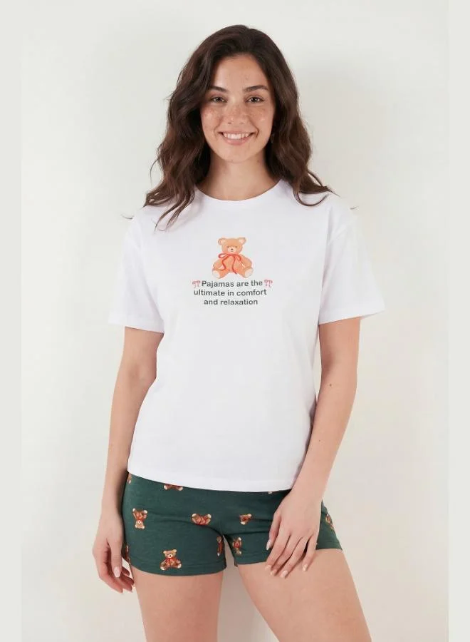 Lela  Lela Cotton Regular Fit Patterned Shorts Pajama Set Women's PAJAMA SET 65790782 for Women | Best Price UAE