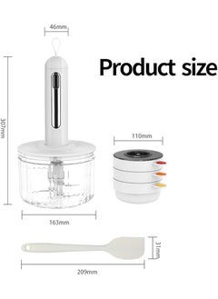 erorex 1.5L+100Ml X3 Electric Meat Grinder Food Processor Meat Blender Food Chopper Food Processing Machine Used For Onion Meat Nuts Fruits Garlic Vegetables Baby Food  - Image 5