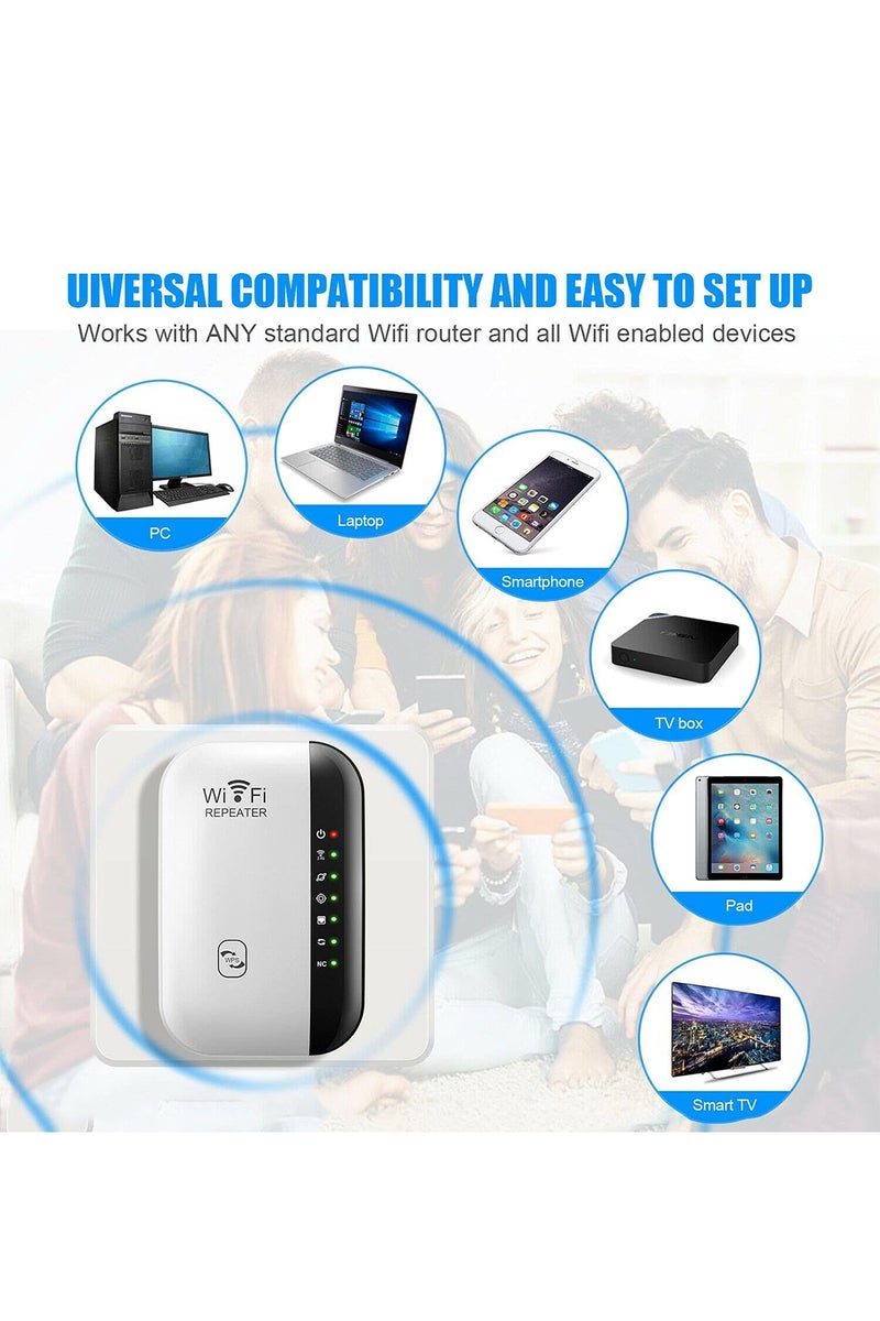 DRAKLAW 300Mbps Wi-Fi Range Extender Wifi Repeater 2.4GHz Frequency Up to 300Mbps Signal Rate  1x Ethernet Port (RJ45)  White - Image 5