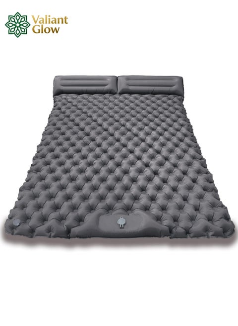 مرتبة نوم طوارئ محمولة وخفيفة الوزن |سجادة نوم مزدوجة للتخييم | سجادة تخييم خفيفة الوزن | مع وسادة | مضخة قدم مدمجة | سجادة نوم قابلة للنفخ | فراش للرحلات、مفرش بر、فرشة خيمه、طراحه نوم للبر|خفيفة الوزن وقابلة للحمل | مناسبة للتخييم | الرحلات الخلفية | المشي لمسافات طويلة | التخييم في الخيام.