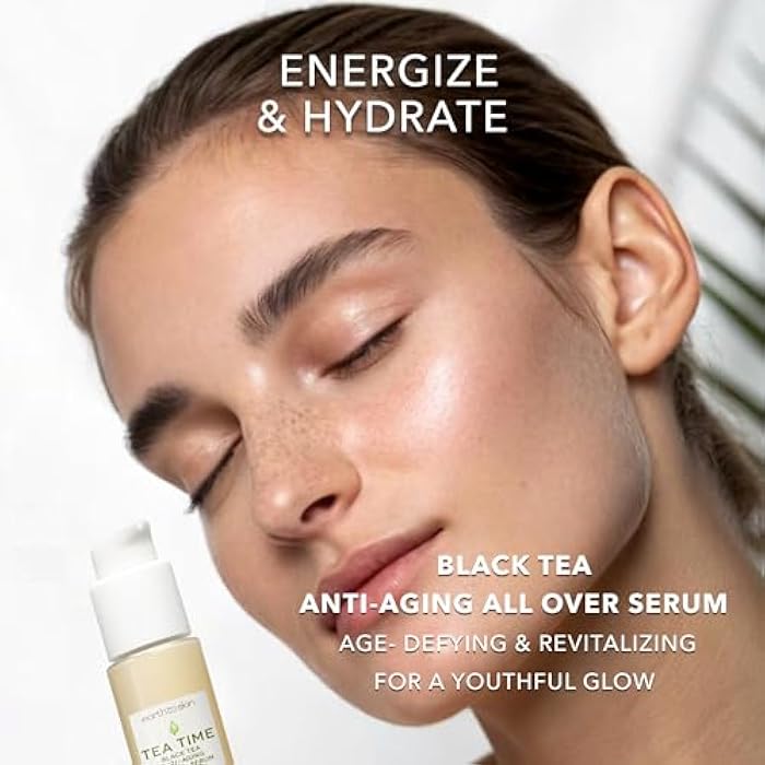 Earth To Skin Tea Time Black Tea All Over Serum – Firming & Hydrating Serum with Kombucha, Glycerin & Squalane – 2.0 fl oz - Image 2