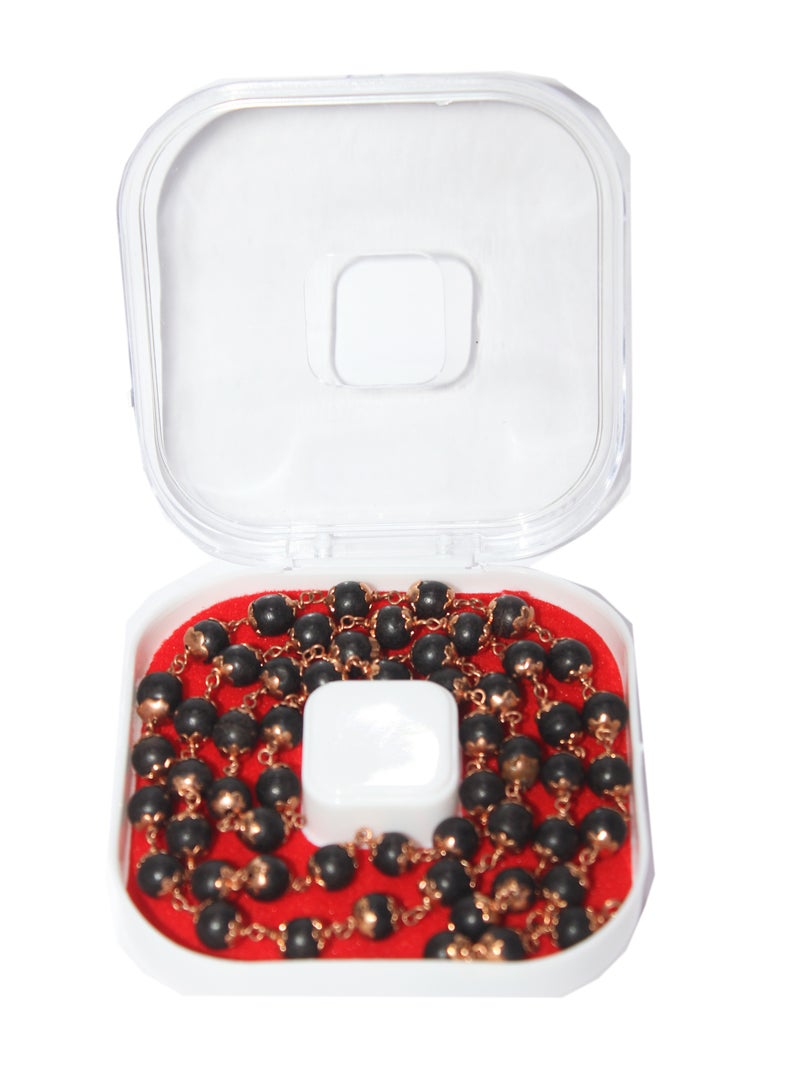 Natural Original Karungali Maalai 54 Beads with Copper Cap  - Image 1
