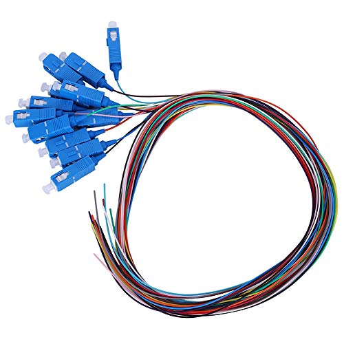 Thincol Fiber Pigtail Cable, Single Mode SC/UPC Square Head Fiber Optic Pigtail, with PVC Outer Shell, 1.5m, for Optical Fiber Local Area Networks, Optical Fiber Communication Systems and Instruments - Image 1